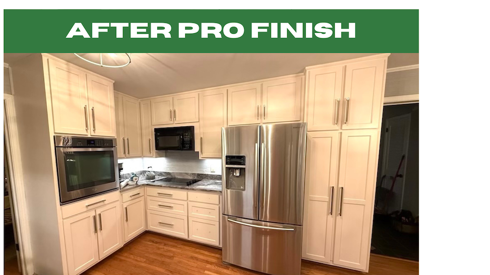 After photo of modern refaced cabinets in Atlanta, GA.